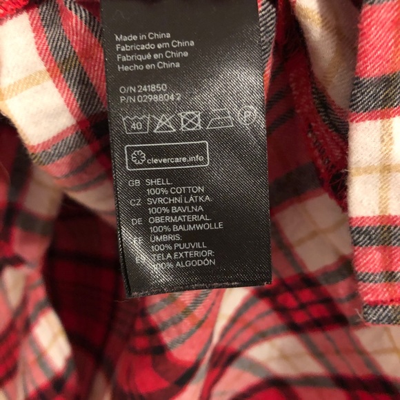 H&M Red Plaid Flannel Shirt - Picture 9 of 9
